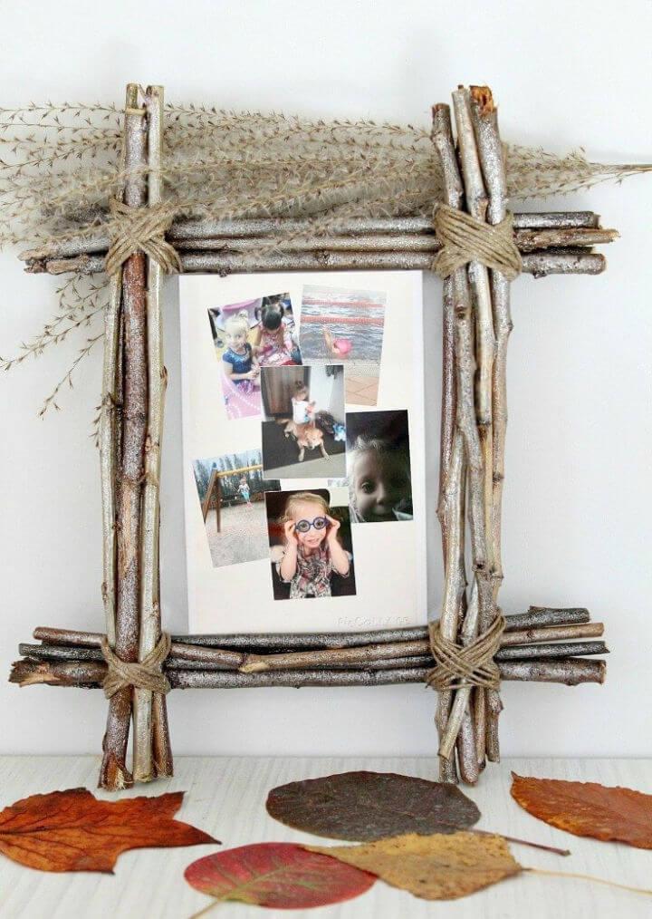 DIY Twig Picture Frame Decorate