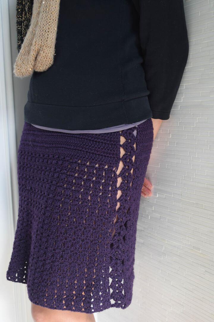 Flirty Marvel Crochet Skirt