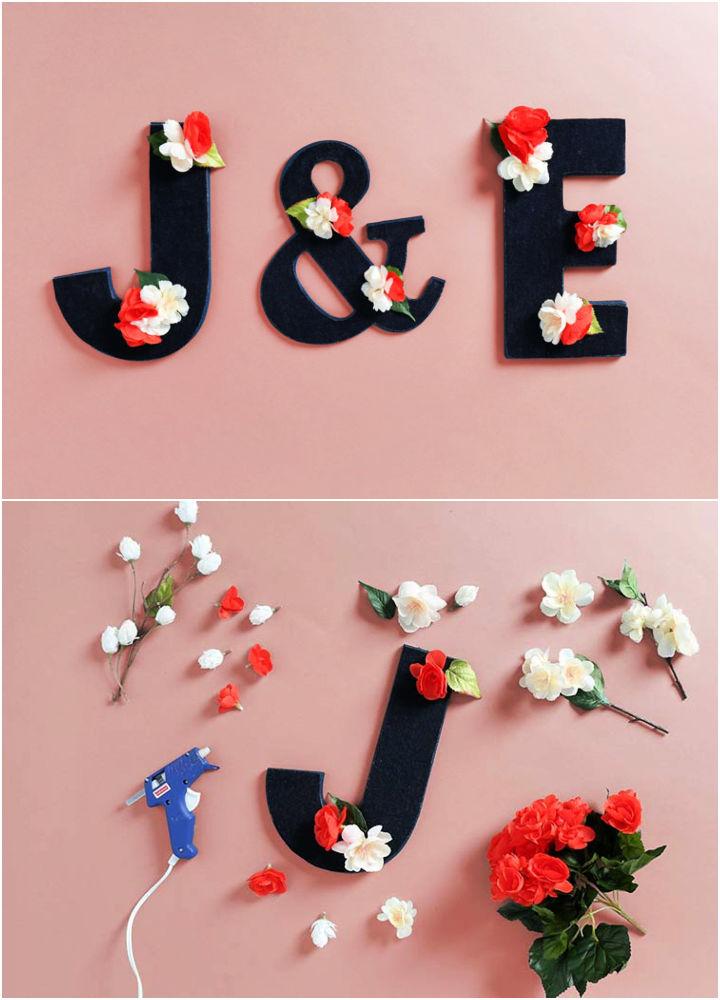 Floral and Fabric Wood Letters