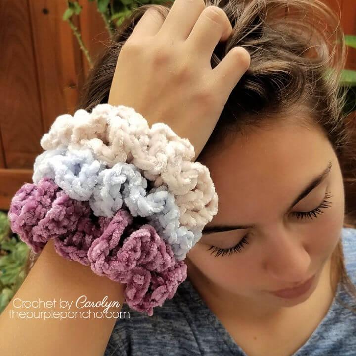 HOW to CROCHET SCRUNCHIES - Inspired by VSCO Girl Trend Hair Scrunchie 