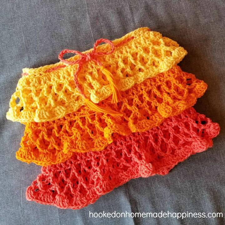 Girls Ruffled Crochet Skirt