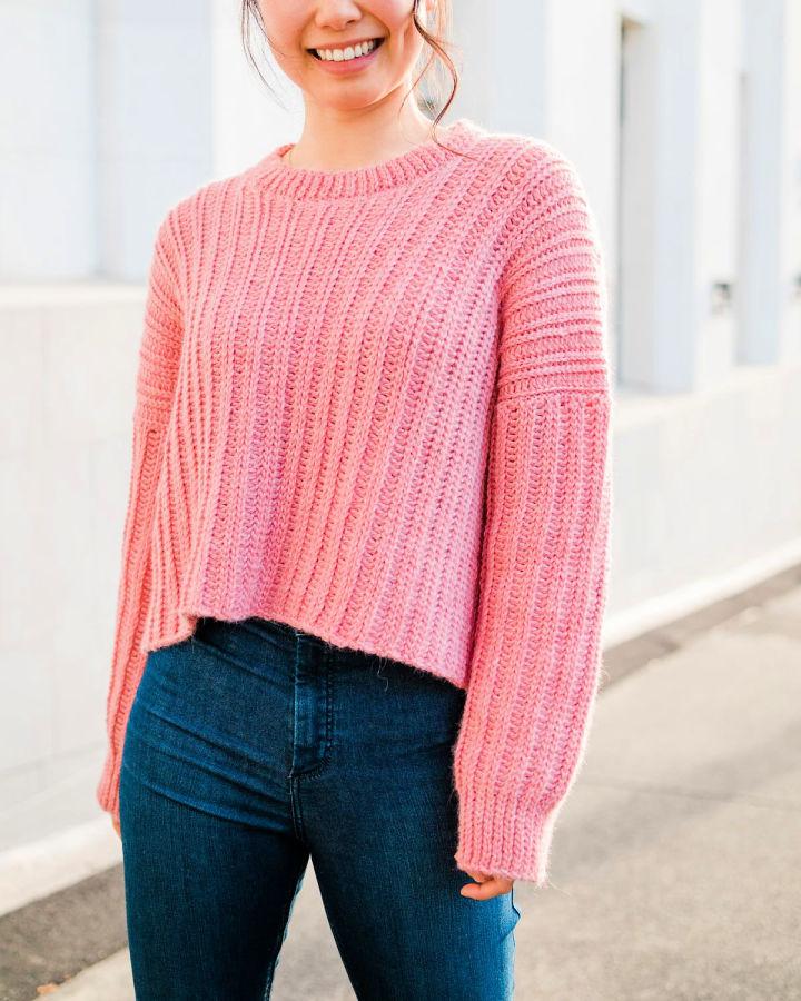 How to Crochet a Ribbed Sweater