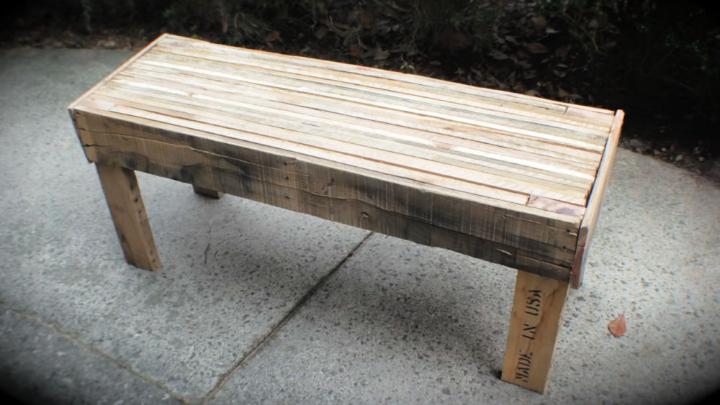 How to Make a Bench from Reclaimed Pallets