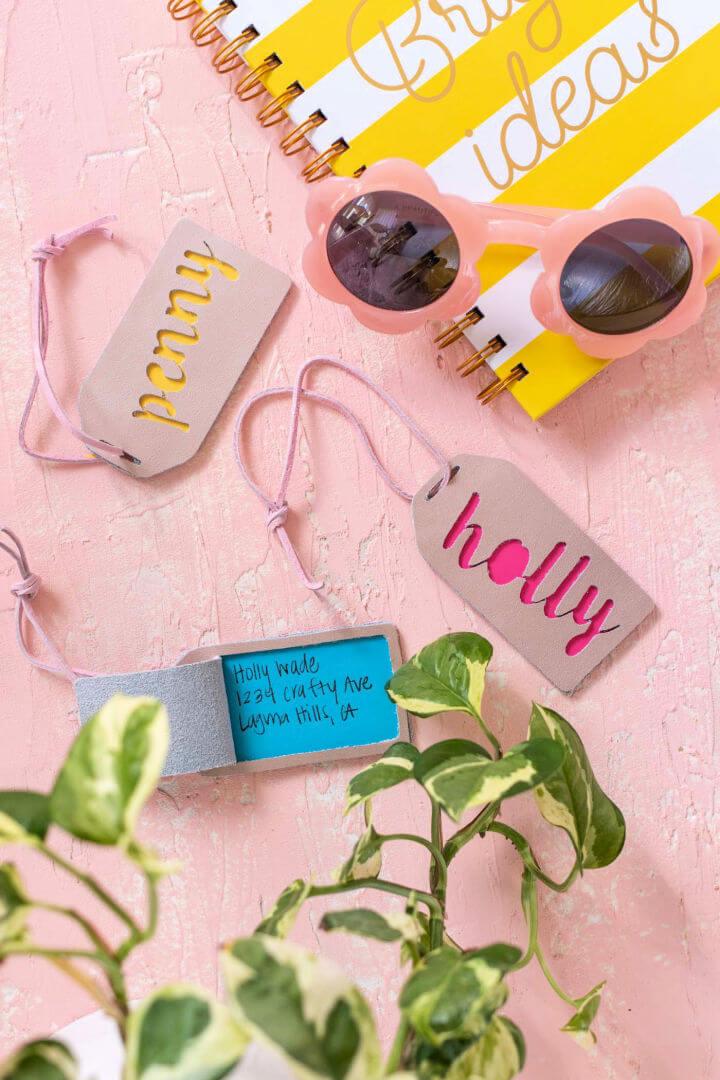 Leather Personalized Luggage Tag with Cricut