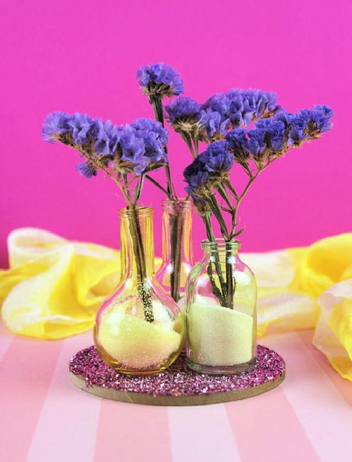 Make a Flower Vase with Glitter