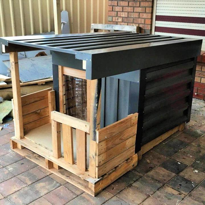 Pallet Dog House with Veranda