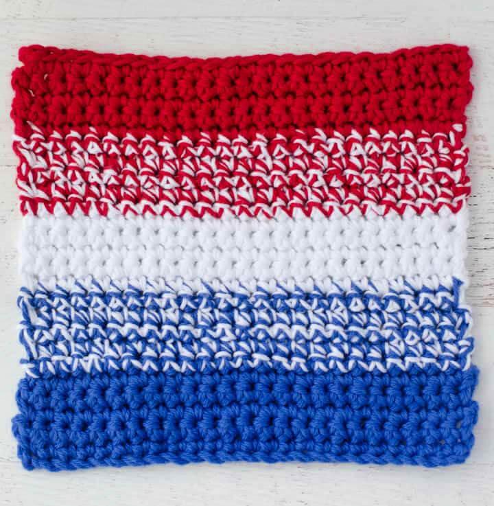 Patriotic Crochet Dishcloth Pattern