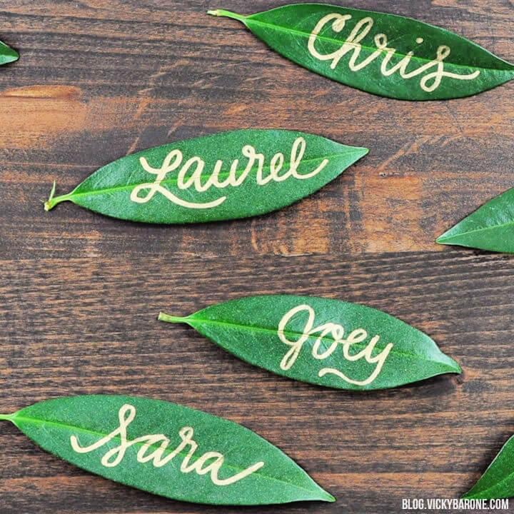 Quick DIY Leaf Name Tags