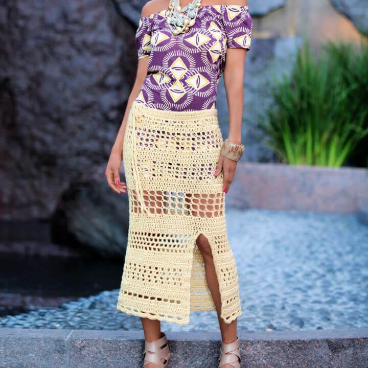 Red Heart Caribbean Crochet Skirt