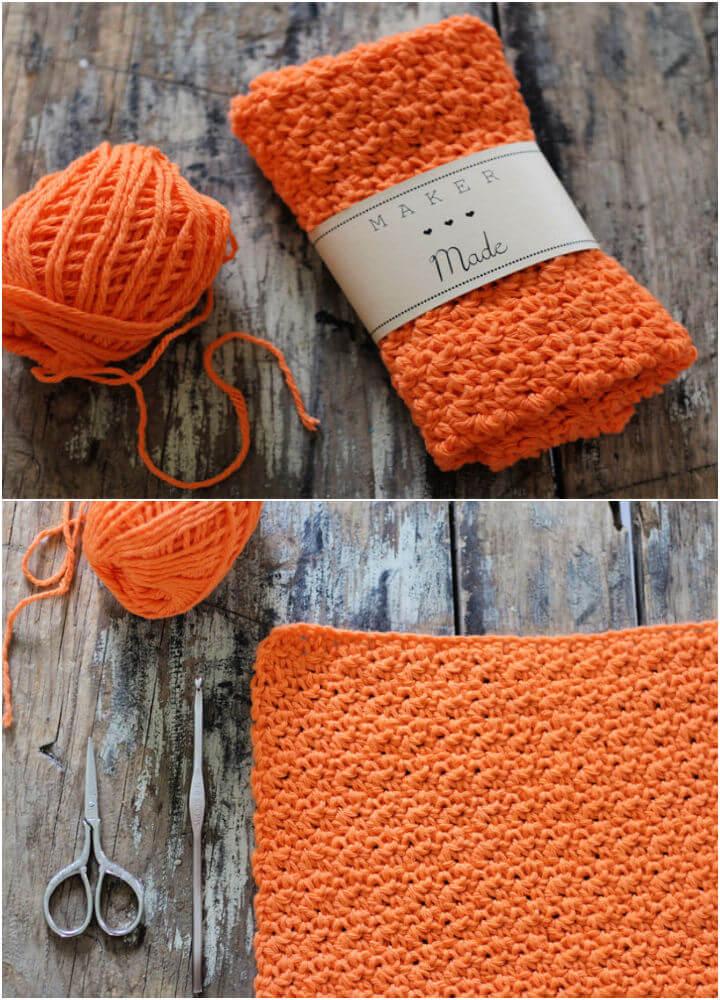 Rustic Crochet Dish Cloth Rag