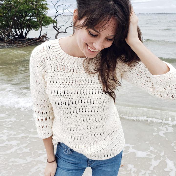 Sawgrass White Crochet Sweater