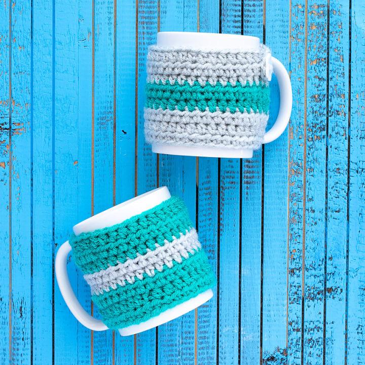 Striped Mug Cozy Crochet Pattern