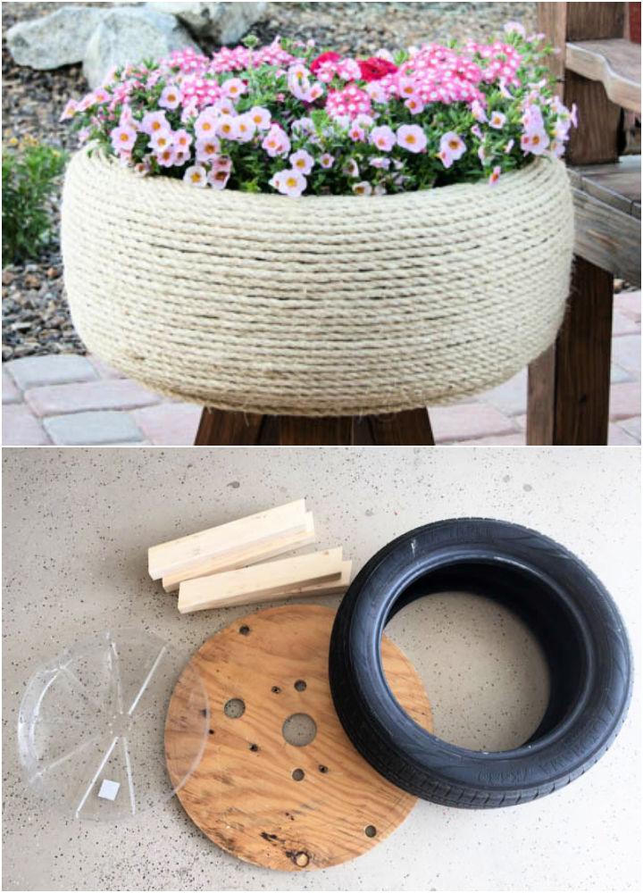 Turn an Old Tire Into Planter