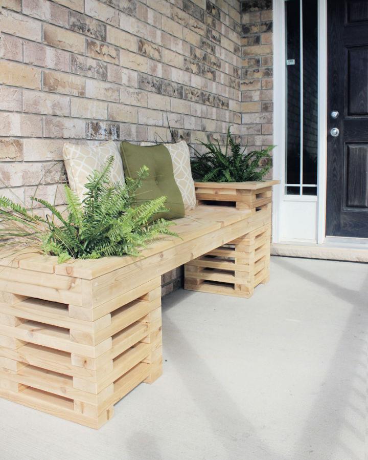 Wood Pallet Bench with Planters