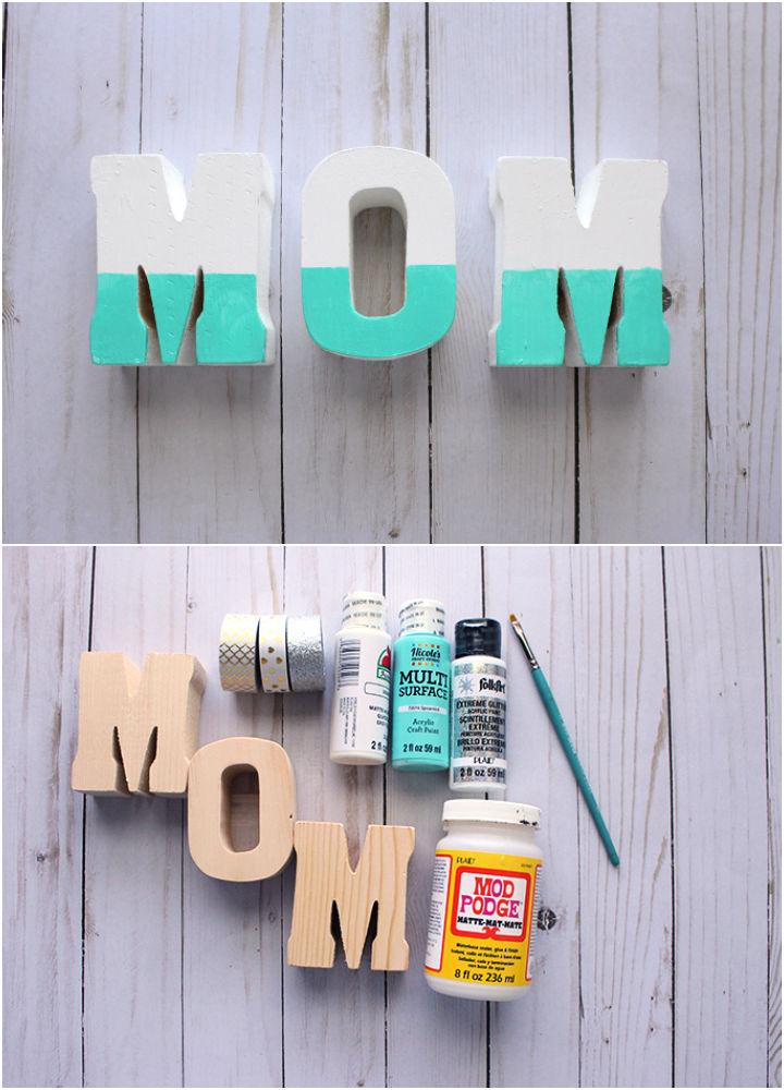 Wooden Letters for Mothers Day Gift