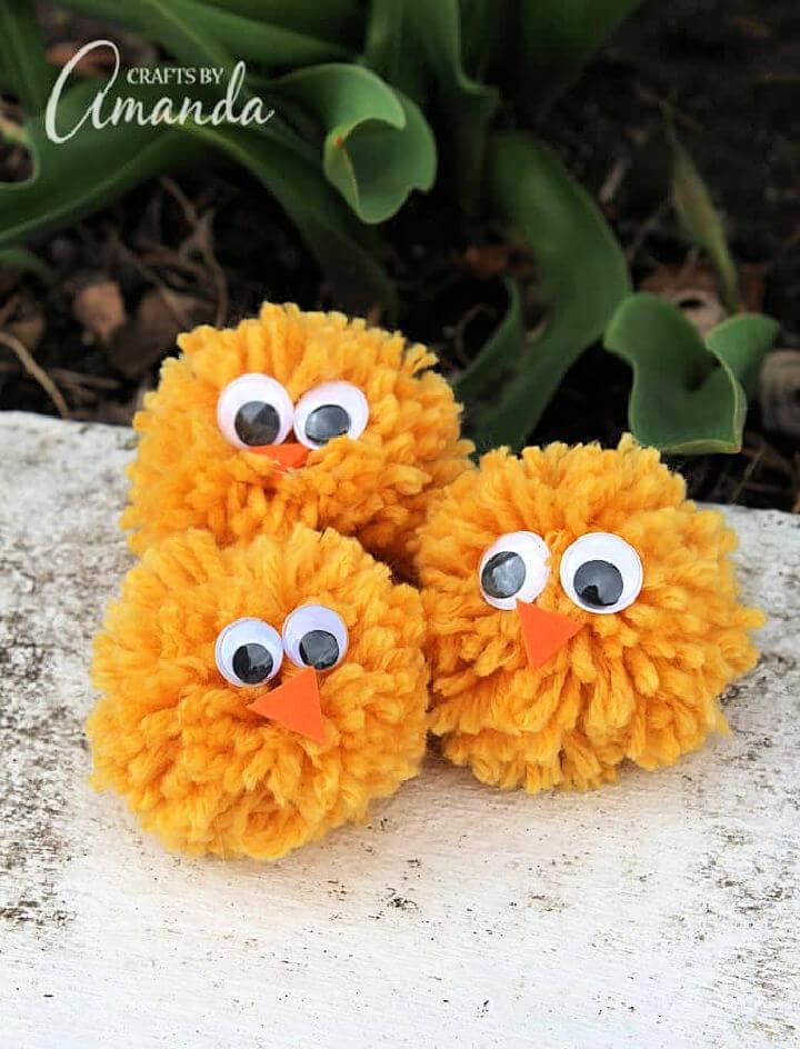 Yarn Pom Pom Chicks