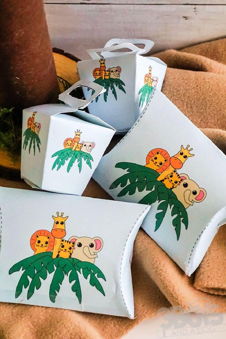 Jungle Baby Shower Favor Boxes