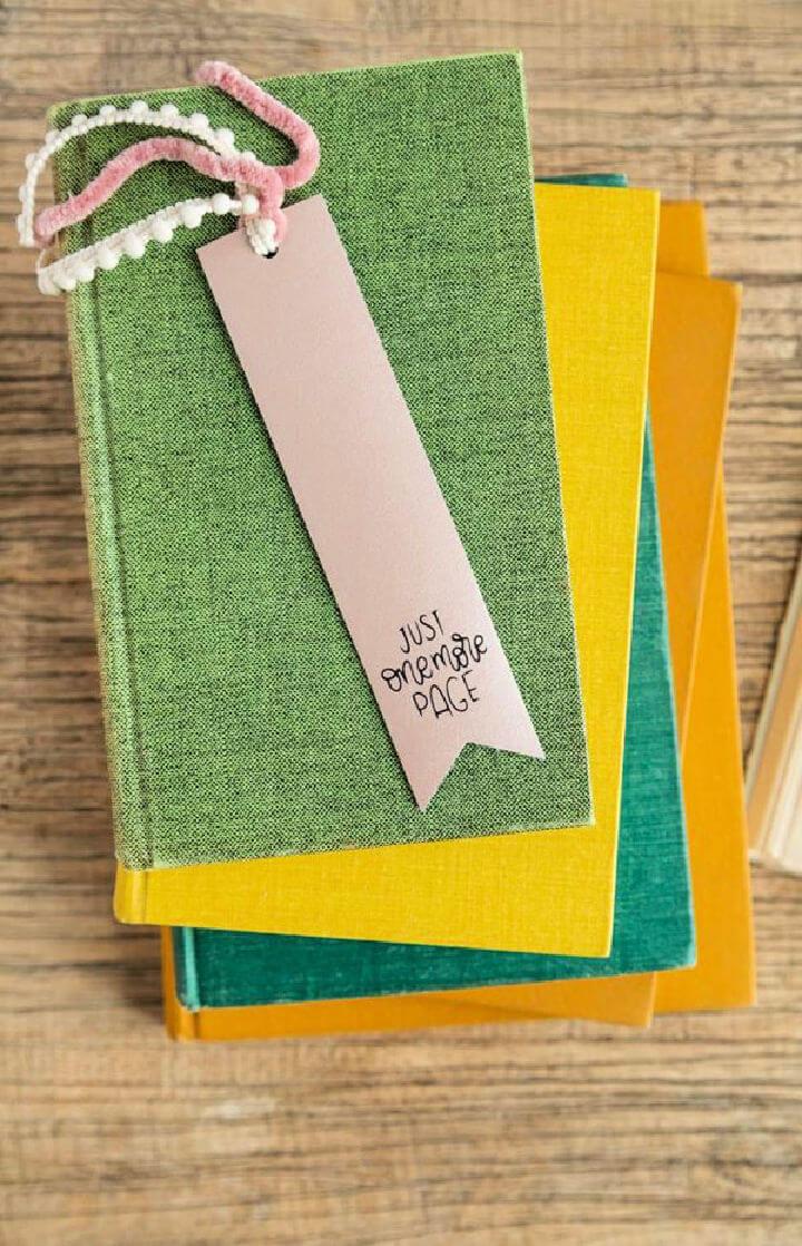Leather Bookmark Baby Shower Favor