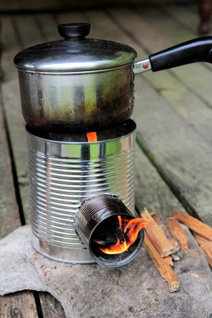Mini Rocket Stove from Tin Cans