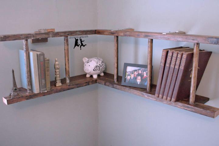 Turn an Old Ladder Into Book Shelf
