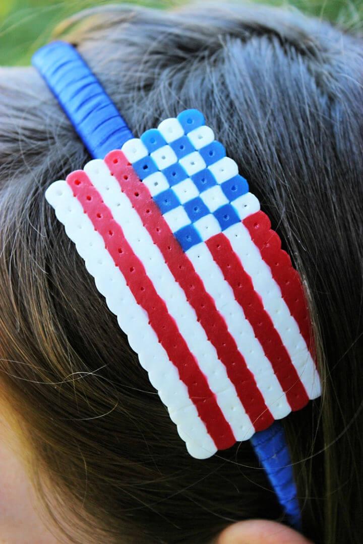 Patriotic Perler Bead Headband