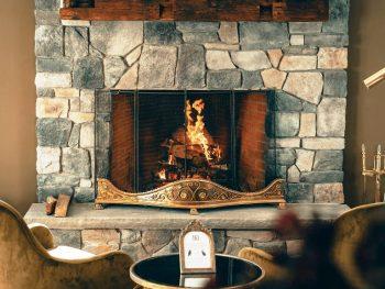 keep a brick fireplace clean