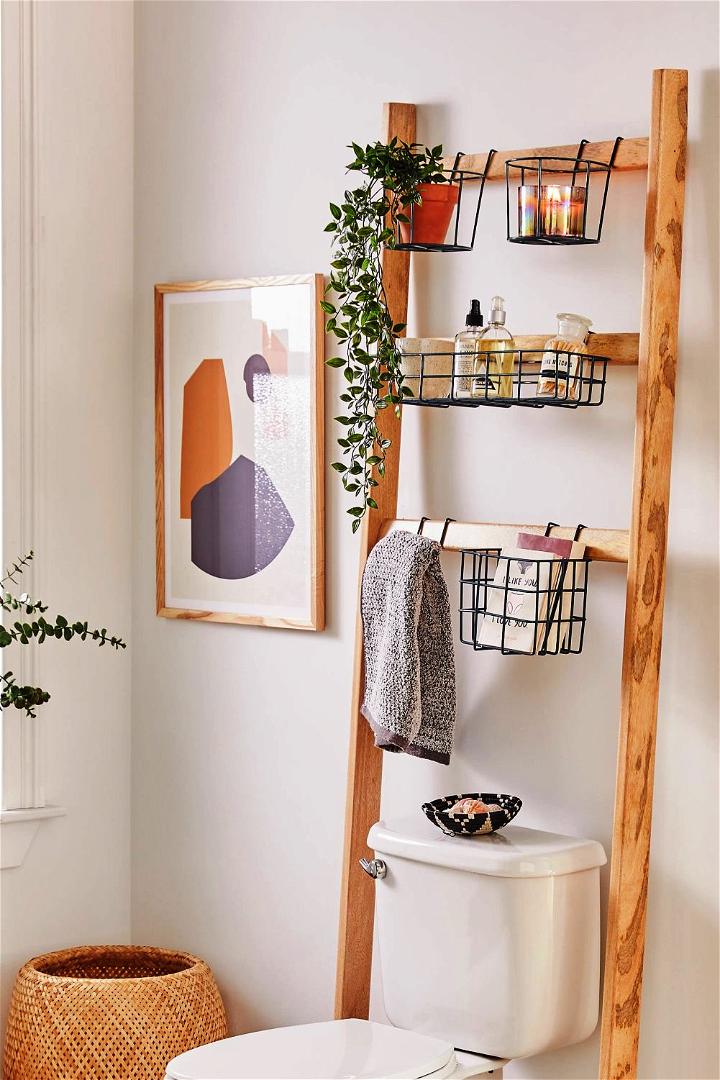 DIY Personalized Over The Toilet Rack