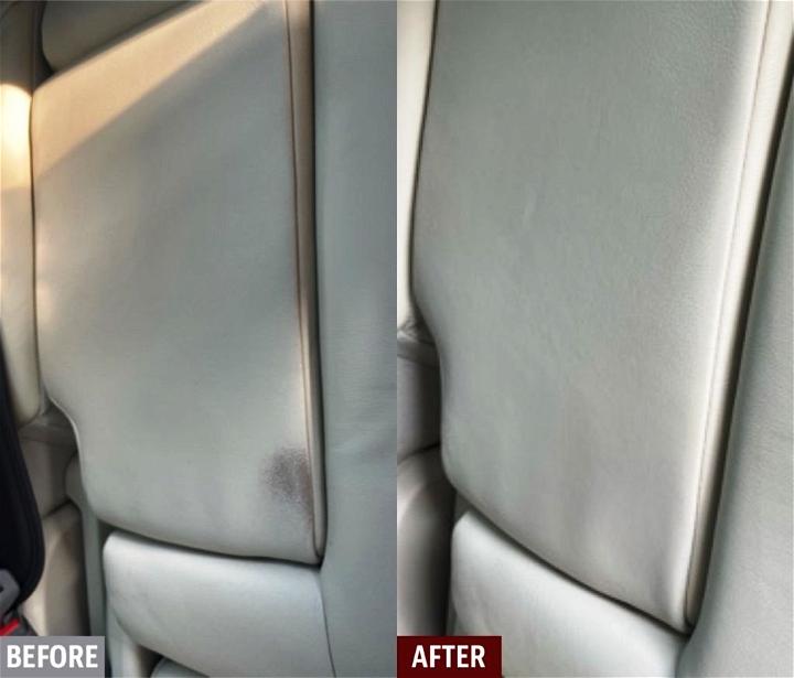 Repairing cracks in leather car seats